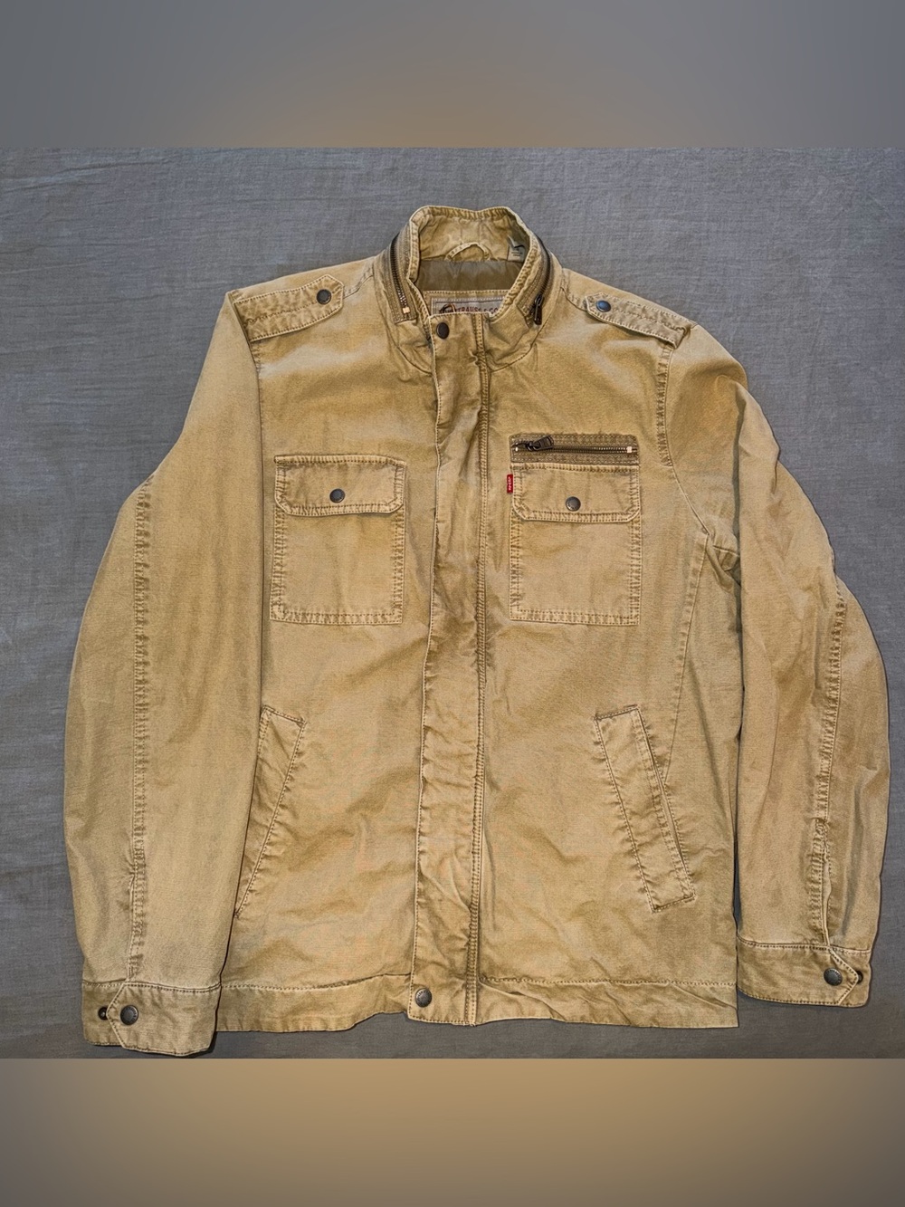 Levi's Khaki Military Field Jacket with Chest Pockets